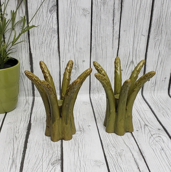 Rare Set of Asparagus Candlesticks - Picture 1 of 8